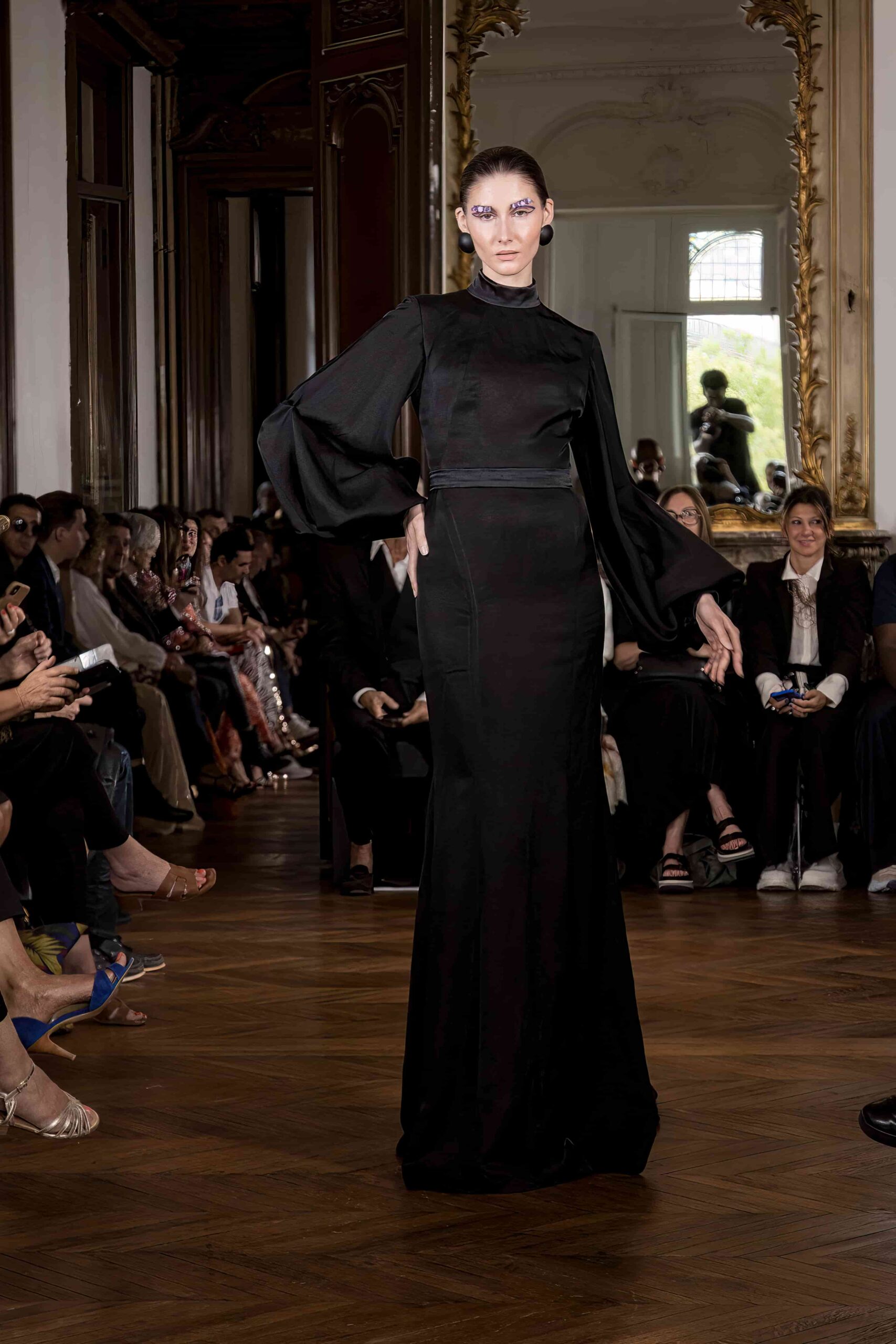 Black bamboo haute couture dress Imane Ayissi