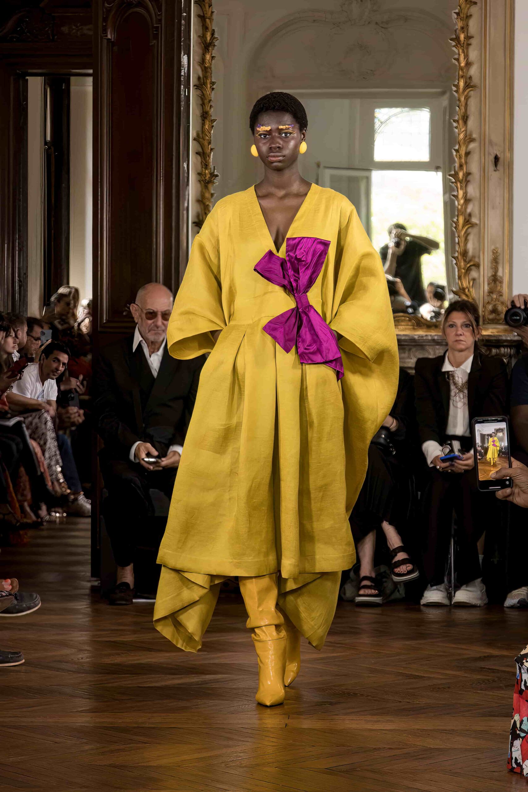 Robe jaune haute couture Imane Ayissi